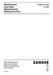 ZANKER CF 2000 Notice D'utilisation