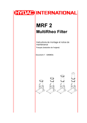 HYDAC International MRF 2 Instructions De Montage Et Notice De Maintenance