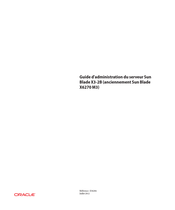 Oracle Sun Blade X3-2B Guide D'administration Et D'utilisation