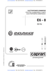 caprari ENDURANCE E8 Série Mode D'emploi