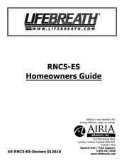 Airia Lifebreath RNC5-ES Guide Du Propriétaire