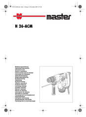 Würth master H 26-ACM Mode D'emploi