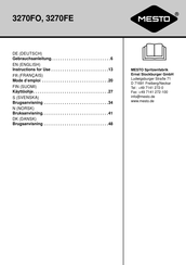 Mesto 3270FO Mode D'emploi