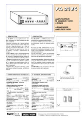 Bouyer PA 2184 Manuel D'instructions