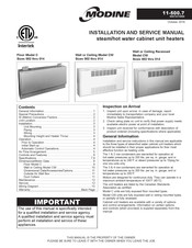 Modine CW 004 Manuel D'installation Et D'entretien