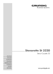 Grundig Stenorette St 3220 Mode D'emploi