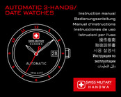 Swiss Military Hanowa AUTOMATIC 3-HANDS Manuel D'instructions