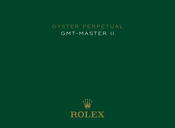 ROLEX GMT-MASTER II Mode D'emploi