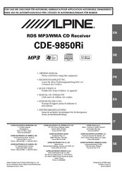 Alpine CDE-9850Ri Mode D'emploi