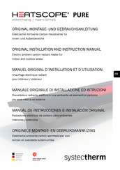 MHS systectherm HEATSCOPE MHS-PE3000 Manuel D'installation Et D'utilisation