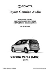 Toyota E12-FL Série Instructions D'installation