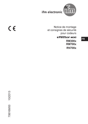 IFM Electronic efector400 RN700 Série Notice De Montage