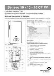 Chaffoteaux & Maury Senseo 10 CF PV Notice D'installation Et D'emploi