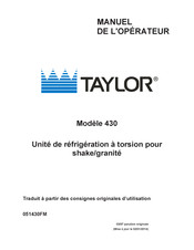 Taylor 430 Manuel De L'opérateur