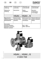 Dungs HSAV 1507 Notice D'utilisation
