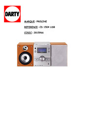 Proline CD 1504 USB Mode D'emploi