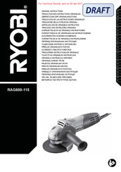 Ryobi RAG600-115 Traduction Des Instructions Originales