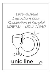 unic line UDW13A Instructions Pour L'installation Et L'emploi