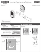 Schlage BE375 Mode D'emploi