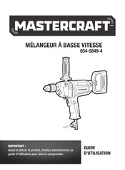 MasterCraft 054-5849-4 Mode D'emploi
