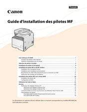 Canon I-SENSYS MF8080CW Guide D'installation