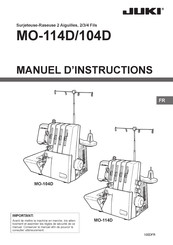 JUKI MO-114D Manuel D'instructions