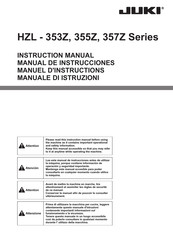 JUKI HZL-357Z Série Manuel D'instructions