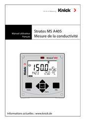 Knick Stratos MS A405 Manuel De L'utilisateur