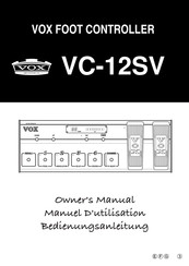 Vox VC-12SV Mode D'emploi