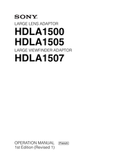 Sony HDLA1505 Mode D'emploi