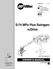 Miller S-74 MPa Plus Swingarc w/Drive Manuel Du Propriétaire