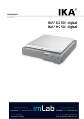 IKA KS 501 digital Mode D'emploi
