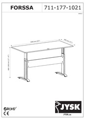 Jysk FORSSA 711-177-1021 Instructions De Montage