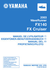 Yamaha WaveRunner FX140 Manuel De L'utilisateur