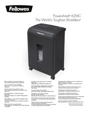 Fellowes Powershred 62MC Mode D'emploi