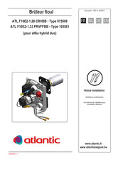 Atlantic ATL F10E2-1.33 PRVFFBB Notice D'installation