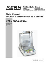 KERN PBS-A04 Mode D'emploi
