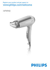 Philips SalonDry Travel HP4940/08 Mode D'emploi