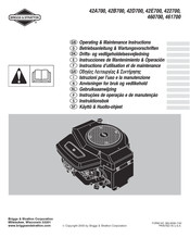 Briggs & Stratton 422700 Instructions D'utilisation Et De Maintenance