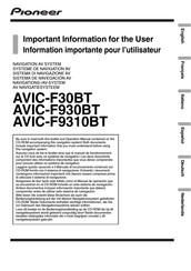 Pioneer AVIC-F930BT Manuel D'instructions