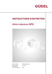 GUDEL HPG 060 Instructions D'entretien