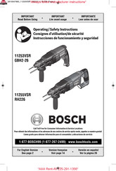 Bosch RH226 Consignes D'utilisation Et De Sécurité