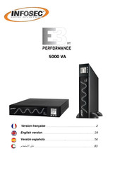 Infosec Ups System E3 Performance 5000 RT Notice D'utilisation