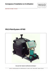 Wilo AF400 Consignes D'installation Et D'utilisation