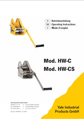 Yale Industrial Products HW 80 CS Mode D'emploi