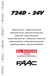 FAAC 724D Instructions D'installation