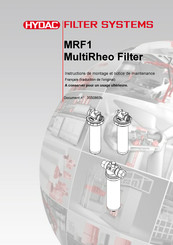 HYDAC International MultiRheo MRF1 Instructions De Montage