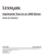 Lexmark 3400 Guide De L'utilisateur