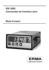 Erma Electronic SSI 3005 Mode D'emploi