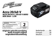 Activ Energy AEB 2040-2.5N Mode D'emploi Original